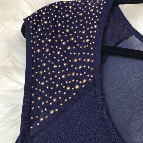 HeartSoul Navy blouse. Size M - Picture 4 of 8